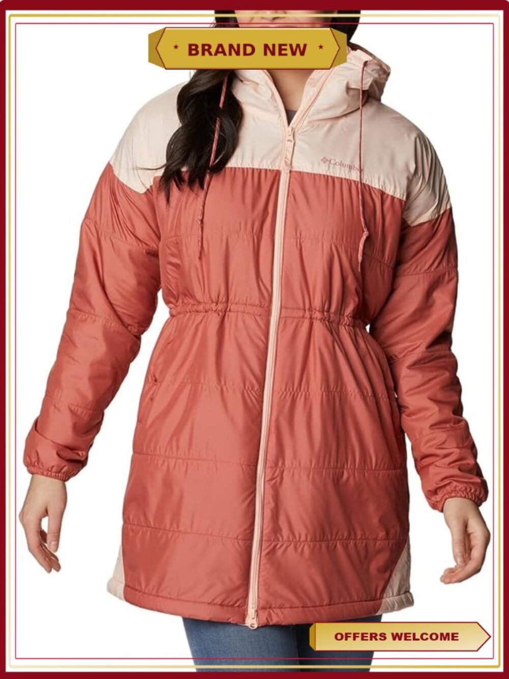 Sherpa Lined Long Jacket with Water-Resistant Exterior